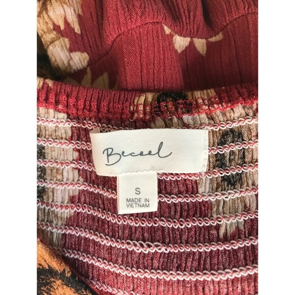 BeCool Rust Sunflower Print Gauze Cami Size Small - Picture 7 of 9